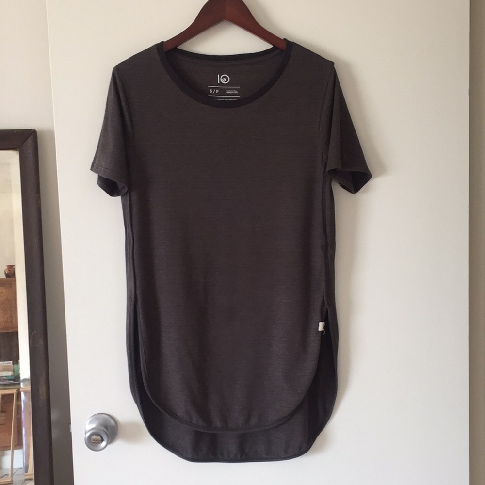 Tentree Cascade Tunic With Slits, Dark Heathered